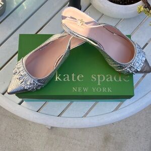 Kate Spade Metallic Silver Flats